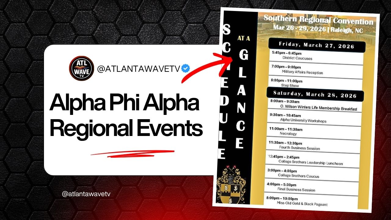 Alpha Phi Alpha Southern Regional Schedule Flyer